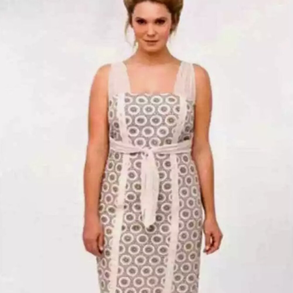 Isabel Toledo X Lane Bryant Linen Blend Sheath Dress Size 16 Minimalist Chic